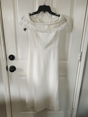 Calvin Klein | Dresses | Calvin Klein Highlow White Sleeveless Aline Gown |  Poshmark